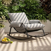 Acanva Ember Oversized Outdoor Rocking Chair, Grey