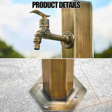 Outdoor Antifreeze Garden Water Column, Stainless Steel Freestanding Garden Water Column Fountain with Retro Faucet, Heat-Resistant and Antifreeze, Easy Installation, for Irrigation A
