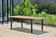 Amazonia Certified Teak 9-Piece Rectangular Extendable Dining Set Brown
