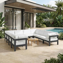 Outdoor Escape White Fabric Outdoor Patio Modular Sectional with Weather-Resistant Cushions, Spacious Seating, Contemporary Style for Outdoor Living Spaces