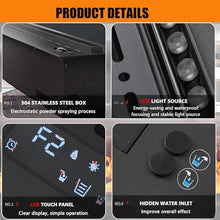 Multi-Colour RGB 3D Water Vapour Fireplace with Adjustable Brightness, Atomized Flame Effect, Automatic Water Refill, Remote and Touch Screen Control, Easy Install Design