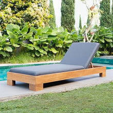 Cambridge Casual Newport Outdoor Chaise Lounge, Free Patio Cover, Built with Quick Dry Foam, Adjustable Backrest Single Chaise Lounge, Perfect for Poolside, Backyard, Beach - Gray Cushion