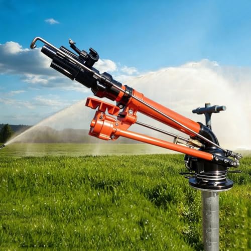Farm Irrigation Sprinkler with 1.2M Rack, 2" Agricultural Water Sprayer, Automatic Irrigation System for Large Area Coverage, Gardening Watering System Sprinklers