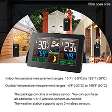 JDXQBLD Digital Weather Station Indoor Outdoor Thermometer Hygrometer Weather Forecast Clock Temperature Humidity