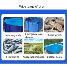 Zfmnoyev Canvas Fish Pond Pool with Bracket, Round PVC Thickening Fish Pond Pool, Large Fold Children's Pool Fish Tank, Aquarium Pool Pond with Drain Valve, Easy to Install(2x0.6m/79x24in-1890L)