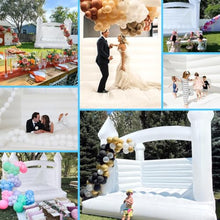 Hmtaolife Inflatable Large White Bounce House 13x13x10FT with 950W Air Blower