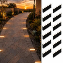 LUMENGY Slim Paver Light 0.5x9 Inch (0.55x8.85), for Driveway, Pathway, Walkway and Paver Borders, 2700K Glare-Free Linear Lighting, IP67 Waterproof, 12V, Drive-Over Rated, 12-Pack