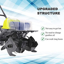 Cordless Rotavator,Cordless Garden Tiller Rotavator with Rechargeable Battery and Charger Tillage,Depth 18cm, Cultivated Land Width 36cm