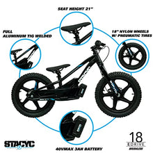 STACYC Brushless 18eDRIVE Electric Balance Bike for Kids Orange