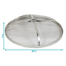 Sunnydaze Stainless Steel Fire Pit Spark Screen Cover, Heavy Duty, 40-Inch