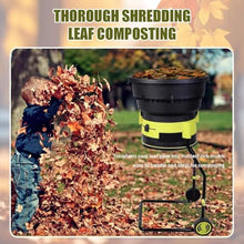 Electric Leaf Mulcher Garden Shredder, 2500W Compost Shredder Leaf Crusher with Wheels, Leaf Rake, Storage Bag, 8000rpm Chippers with 54cm Funnel Diameter for Yard Cleanup, Composting NoPowerCord