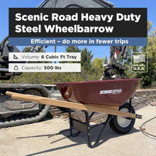 Scenic Road Wheelbarrow 6 Cu Ft 500lb Flat Free Tire (Model MSS6-1FF)