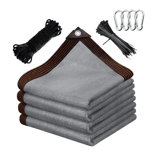 ZGLCQSGY 38' x 45' Gray Sun Shade Sail Square Canopy Fabric Cloth Screen, Water and Air Permeable & UV Resistant, Carport Patio Outdoor - (We Customize Size)