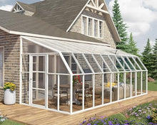 Palram Canopia Rion Sun Room Lean-to Greenhouse DIY Kit 8 Ft. x 20 Ft. White
