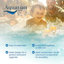 Aquarian Venetian 21 Ft Above Ground Pool Kit with Pump & Leaf Skimmer