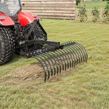 GarveeTech Tow Behind Dethatcher, 50-inch Tow Dethatcher with 18 Steel Tines, 3-Point Lawn Dethatcher Rake with Attachments for Tractor, Landscape Rake for Garden, Farm, Grass