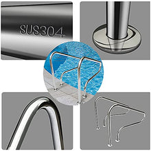 Swimming Pool Handrails for Inground Pools Entrances 304 Stainless Steel Safety Handrails 3-Bend Humanized Handle Design (Thickness:1.5mm) ()