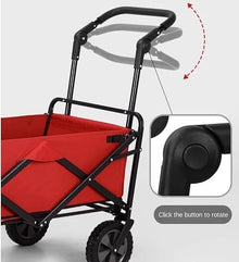PUCNHZYNW Camping Trolley Cart Outdoor Folding Utility Wagon 4 Wheeled Camping Cart Utility Garden Trolley Handcart for Beach Picnic Transport Outdoor