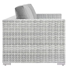 Modway Convene Outdoor Patio Loveseat in Light Gray Gray