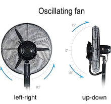 GAZOGJ Floor Misting Fan, Stand Atomizing Fan,Oscillating Industrial Fan for Quick Cooling, 3-Speeds, Adjustable Height, Indoor/Outdoor Standing Fan Fits Your Home DéCor,65CM
