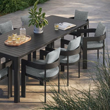 Modway Tahoe Aluminum 9-Piece Patio Dining Set in Gray Gray