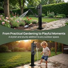 Outdoor Garden Water Column, Freestanding Stainless Steel Water Column with Faucet & Spray Gun, Freeze Proof Vertical Water Hydrant, for Irrigation, Pet Showering, Car Washing