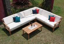 WholesaleTeakFurniture Sunbrela Fabric Cushions (Seat & Back) for Giva 5pc Sofa Set: 2 Sofas(Left & Right), 1 Lounge Armless Chair & 1 Corner Piece -Cushions only #WFSSSGVCS