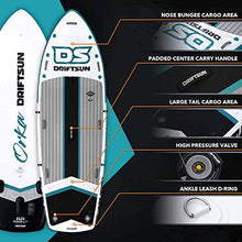 Driftsun Inflatable Paddle Board Teal 12ft x 45in Extra Wide Stand Up SUP Package