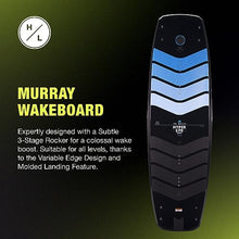 Hyperlite Murray Wakeboard with Open-Toe Adjustable Team Bindings Wakeboard Package Black/Grey 144cm
