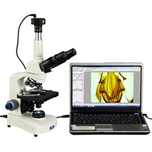 OMAX LED Trinocular Compound Microscope 40X-2000X with USB Camera White