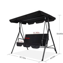 BENGAOTH-O Outdoor Benches, Outdoor Porch Swing Adjustable Canopy Durable Steel Frame for Garden Poolside,for Patio,Park,Lawn