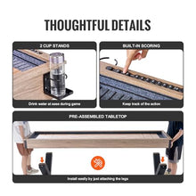 VEVOR 9ft Shuffleboard Table & Bowling Combo Black/Brown