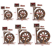 Water Wheel Fountain Garden Decoration Water Feature,Wheel Waterfall Wooden Vintage Rustic Ornamental Pond Decorative,Outdoor Wheels Fountain,for Garden,Patio Backyard, Porch,Yard (Size : Diameter 5