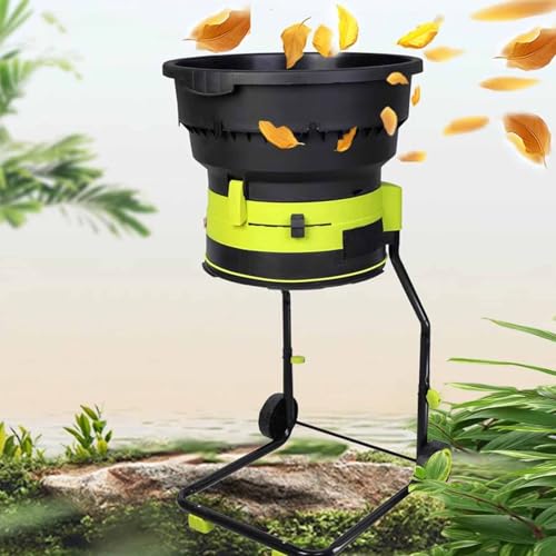 Electric Leaf Mulcher Shredder with Wheels and Storage Bag for Efficient Yard Cleanup and Composting,Includes Long Power Cord (Powercord×40m)
