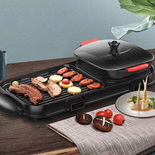 Electric grill, multi-purpose pot, independent temperature control, safe and, can be used for barbecue