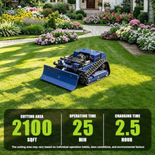 RC Lawn Mower with Plow Attachment – Hybrid Gas-Electric, 1600W Brushless, 0.79-5.9" Height, 45° Slope – for Large Turf, Estate, Snow Clearing – Versatile Year-Round Tool