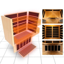 amocane Infrared Sauna 1-2 Person Cedar Wood with Bluetooth