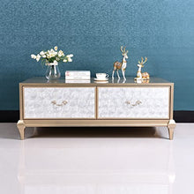 Living Room Table Modern Creative Coffee Table for Living Room with Shell Decoration and Exquisite Handle, Elegant Rectangular Coffee Table Sofa Table with Storage Space Outdoor Side Table (Color : 1