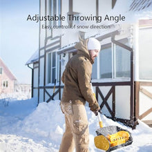 Foldable Snow Thrower, Cordless Snow Shovel with Directional Plate, Throw The Snow Further, Retractable Snow Shovel for Driveway Winter Snow Removal(One Battery)