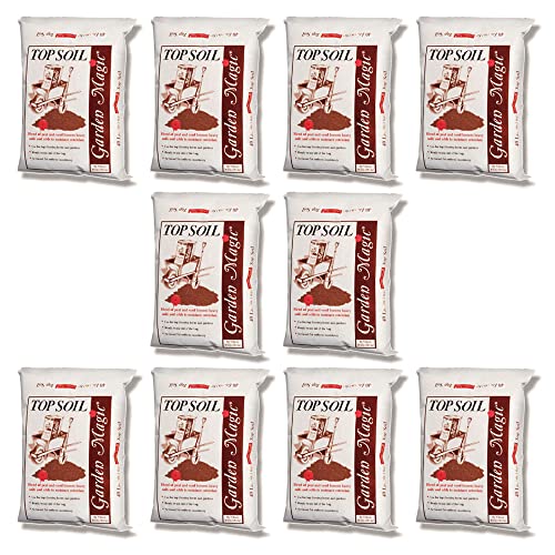 Michigan Peat Garden Magic Organic Potting Topsoil Mix, 40 lb, 10-Pack