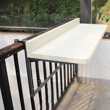 ZGLINMZ Wall Mounted Folding Patio Table – SpaceSaving Balcony Bar Table for Railings – Foldable Side Tables for Garden & Patio – Perfect Outdoor Furniture Solutio