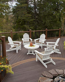 TREX Outdoor Furniture Cape Cod 6-Piece Folding Adirondack Chair Conversation Set Stepping Stone