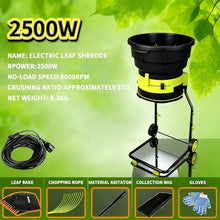 SHUMIAO Electric Leaf Mulcher/Shredder Wood Chipper Bladeless Cutting 8000RPM Motor for 17:1 for Yard Waste Branches and Leaves 60mpowercord