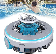 KANGJIEM Cordless Pool Vacuum, Robotic Pool Cleaner, Lasts 80 Mins Robotic Pool Cleaner, Automatic Pool Cleaning Kit, Dual-Drive Motors, Low-Battery Self Parking for Above-Ground Pools Up to 50 Sq