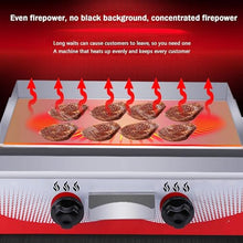 Commercial Gas Griddle With Double Temperature Control, Grill Oven Countertop Griddle, Adjustable Temperature, Restaurant Kitchen Camping Bbq for Indoor Outdoor, Flat 55cm x 30cm