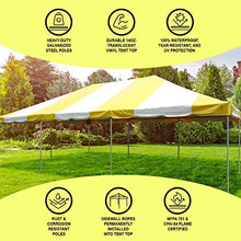 Party Tents Direct 20' x 30' Weekender Frame Canopy with Yellow White Cover