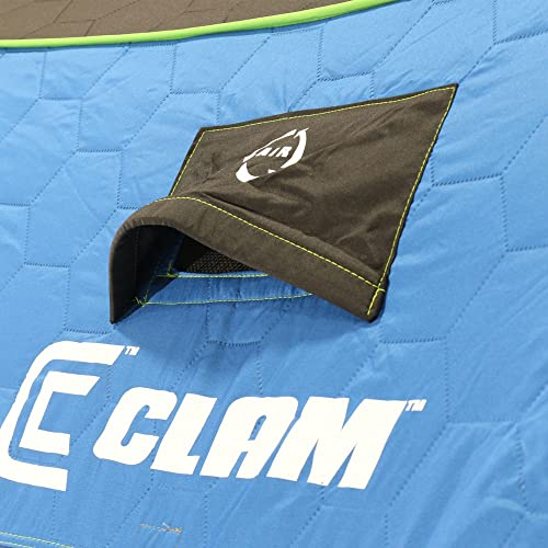 CLAM 14470 X-600 Portable 7 Person Ice Fishing Hub Shelter Tent Multi