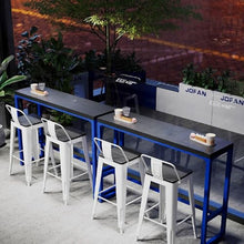 TBJEN Bar Table with Stools Set, Comfortable Kitchen Counter Height for Garden Yard Balcony Poolside Indoor(B180CM)