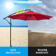 GAZOGJ Replacement Canopy for 8-Rib Outdoor Patio Umbrella - 8.8Ft Parasol Cover Durable Waterproof Fabric Ideal for Garden Deck Or Beach Use - Color 13 /6Ribs,Color5-8.8ft/6ribs