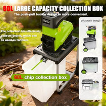 Sushangmao Electric Garden Shredder, 45mm/1.77" Branches, with 60l Large Capacity Detachable Box and Adjustable Grinding Size Knob,New Hobbing Cutter Head, for Leaves and Branches